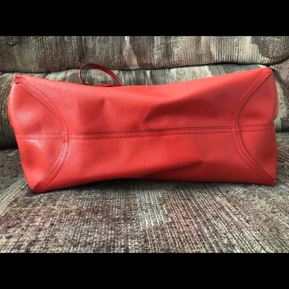 Coach Salmon and fuchsia reversible tote. - Picture 3 of 10